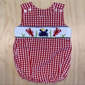 Le Za Me Crab and Lobster Smocked Baby Bubble